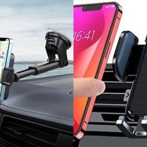 2 in 1 Car Cell Phone Holder Mount or Air Vent Car Phone Mount